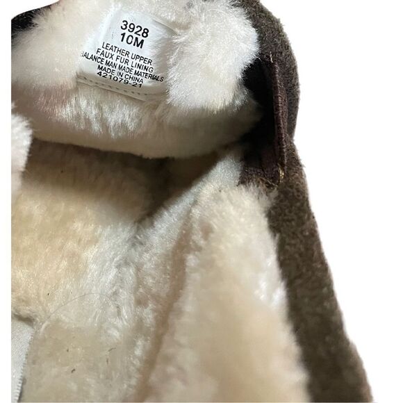 Mens minnetonka Romeo suede leather faux fur slippers - Picture 7 of 10